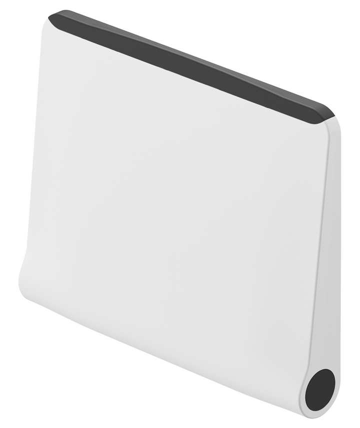 Mica Care Folding Shower Seat - Black - front view folded