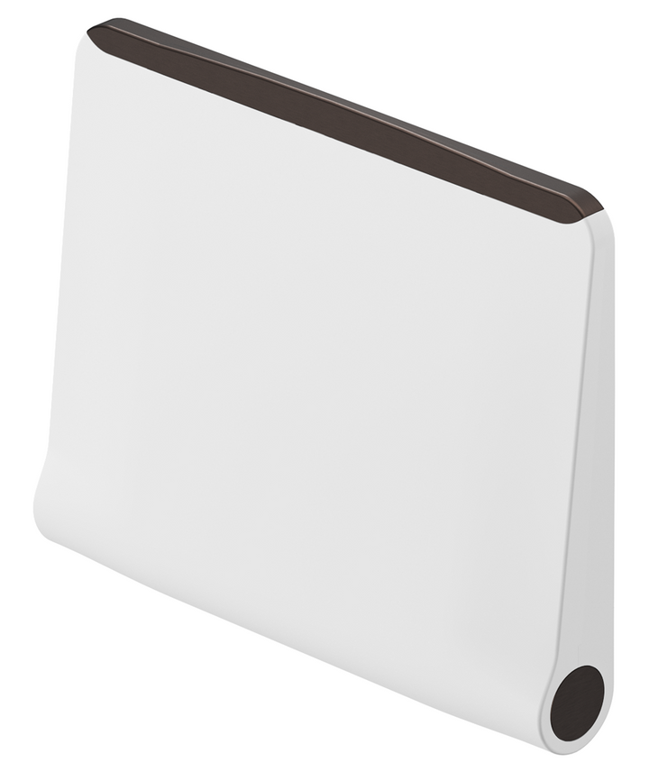 Mica Care Folding Shower Seat - Dusk Bronze - front view folded