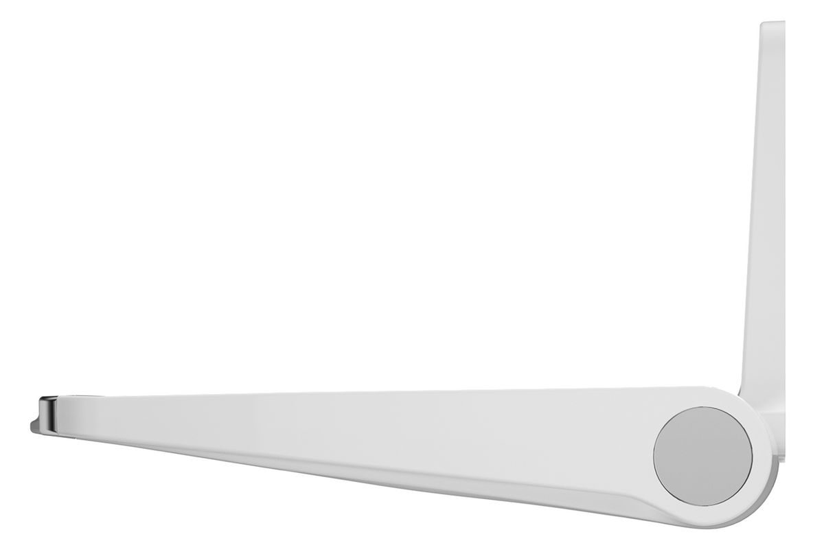 Mica Care Folding Shower Seat - Chrome - side view folded