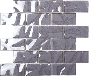 Metallic Shangrila Glass Mosaic tile face, 300 x 300 mm