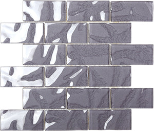 Metallic Shangrila Glass Mosaic tile face, 300 x 300 mm