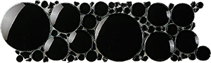 Iceberg 3D Nero Glass Mosaic detail