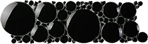 Iceberg 3D Nero Glass Mosaic detail