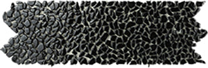 Raindrop Nero Glass Mosaic detail