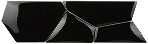 Watercube 3D Nero Glass Mosaic detail