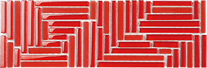 Crossover Red Glass Mosaic detail