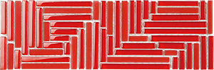 Crossover Red Glass Mosaic detail