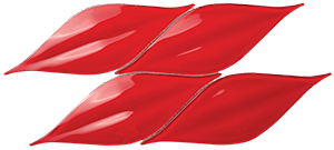 Passion 3D Red Glass Mosaic detail