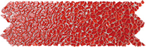 Raindrop Red Glass Mosaic detail