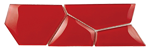 Watercube 3D Red Glass Mosaic detail