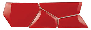 Watercube 3D Red Glass Mosaic detail