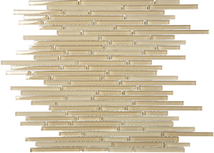 Bullets Rawsilk Glass Mosaic tile face, 305 x 305 mm
