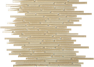 Bullets Rawsilk Glass Mosaic tile face, 305 x 305 mm