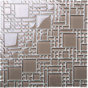 Magic Coco Glass Mosaic tile face, 300 x 300 mm