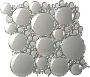 Iceberg 3D Blue Haven Glass Mosaic tile face, 300 x 295 mm