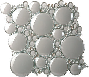Iceberg 3D Underwater Glass Mosaic tile face, 300 x 295 mm