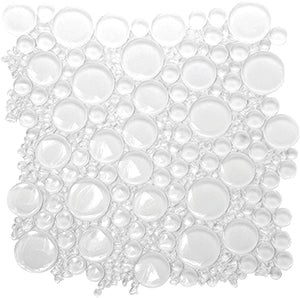 Bubbles Super Glass Mosaic tile face, 300 x 300 mm