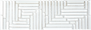 Crossover Super White Glass Mosaic detail