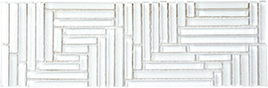 Crossover Super White Glass Mosaic detail