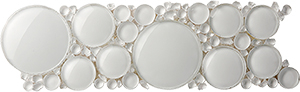 Iceberg 3D Super White Glass Mosaic detail