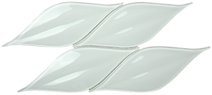 Passion 3D Super White Glass Mosaic detail