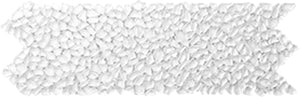 Raindrop Super White Glass Mosaic detail