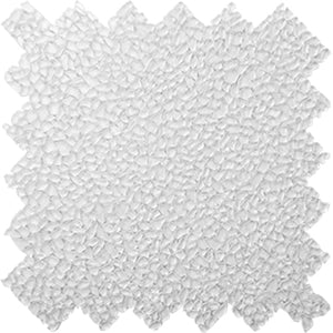 Raindrop Super White Glass Mosaic tile face, 300 x 300 mm