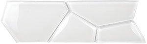 Watercube 3D Super White Glass Mosaic detail