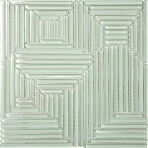 Crossover Underwater Glass Mosaic tile face, 298 x 298 mm