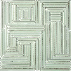 Crossover Underwater Glass Mosaic tile face, 298 x 298 mm