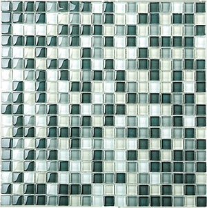 Classic Crystal Glass Mosaic 15 x 15 mm tile face, 300 x 300 mm