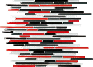 Bullets ESM04 Glass Mosaic tile face, 305 x 305 mm