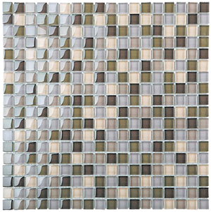 Classic Crystal Glass Mosaic 15 x 15 mm tile face, 300 x 300 mm