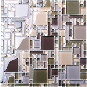 Magic ESM08 Glass Mosaic tile face, 300 x 300 mm