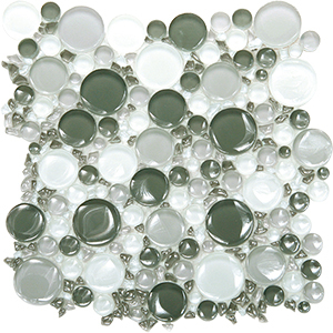 Bubbles ESM17 Glass Mosaic tile face, 300 x 300 mm