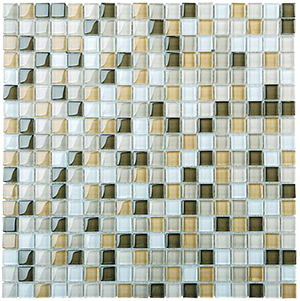 Classic Crystal Glass Mosaic 15 x 15 mm tile face, 300 x 300 mm