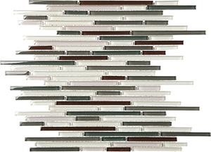 Bullets ESM27 Glass Mosaic tile face, 305 x 305 mm