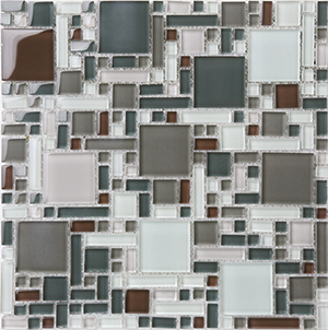 Magic ESM27 Glass Mosaic tile face, 300 x 300 mm