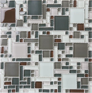 Magic ESM27 Glass Mosaic tile face, 300 x 300 mm