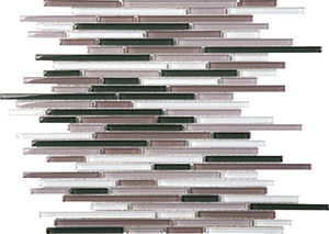 Bullets ESM32 Glass Mosaic tile face, 305 x 305 mm