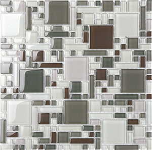 Magic ESM32 Glass Mosaic tile face, 300 x 300 mm