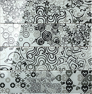 Renaissance Classic Grey Glass Tile – 600 x 150 mm, tile face