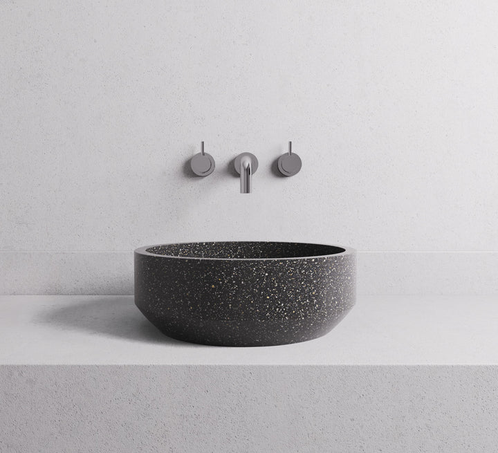 Eden Round basin — Black terrazzo lifestyle (small)