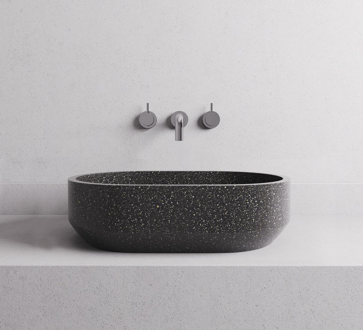 Eden Oval basin — Black terrazzo lifestyle (small)