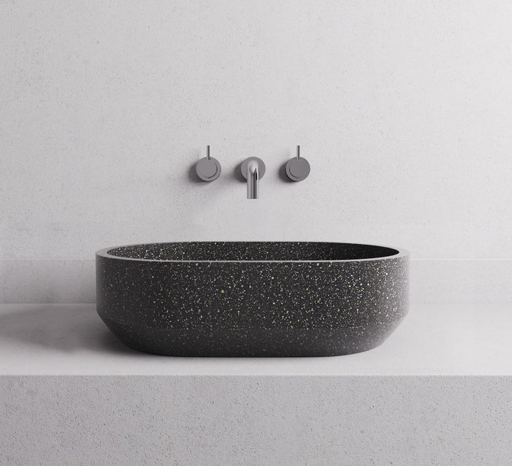 Eden Oval basin — Black terrazzo lifestyle (small)