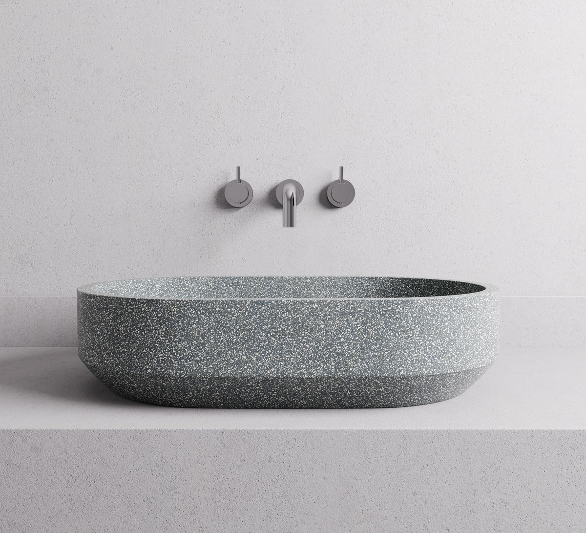 Eden Oval basin — Grey terrazzo lifestyle (large)