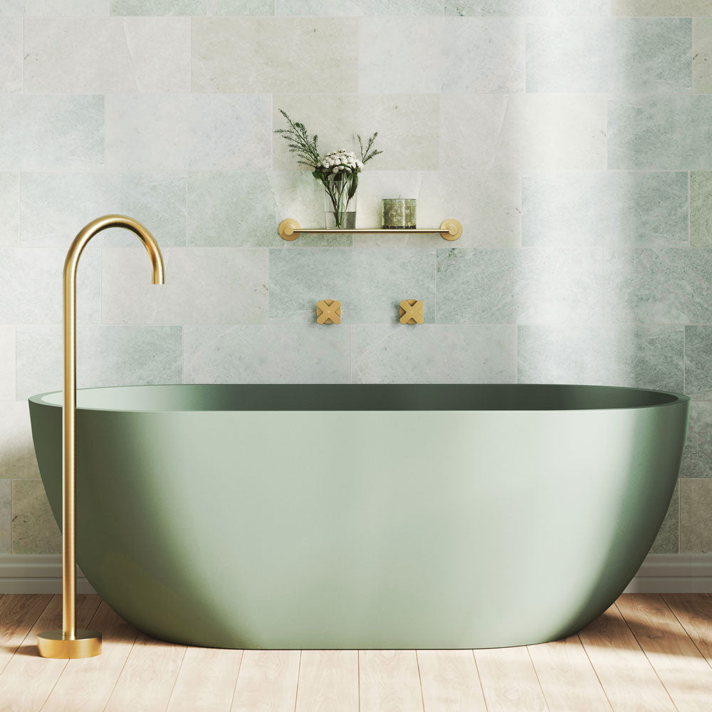Jada Concrete Bath, 1500mm - Sage - Fienza image 4