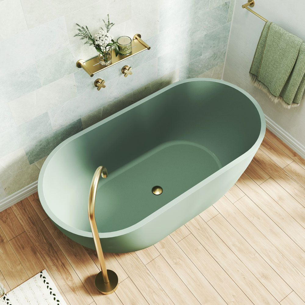 Jada Concrete Bath, 1500mm - Sage - Fienza image 5