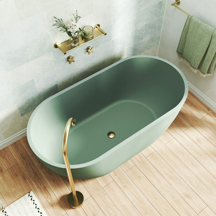 Jada Concrete Bath, 1500mm - Sage - Fienza image 5