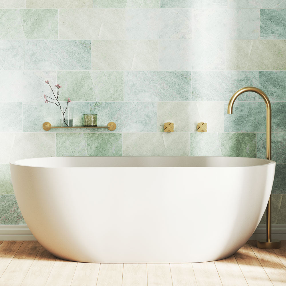 Jada Concrete Bath, 1500mm - Warm White - Fienza image 4